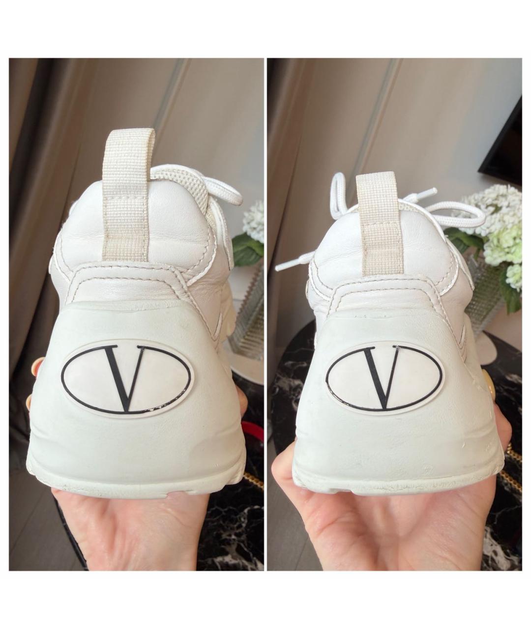 VALENTINO Белые кожаные кроссовки, фото 5