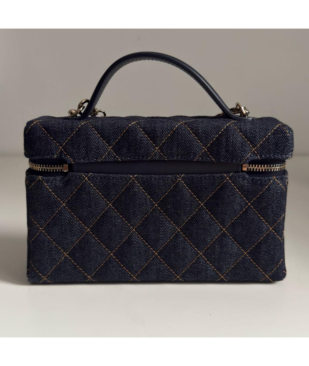 CHANEL Темно-синяя деним сумка через плечо, фото 3