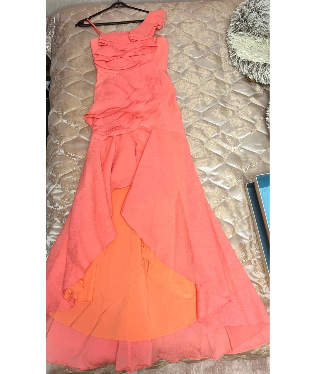 BCBG MAXAZRIA Коралловое полиэстеровое вечернее платье, фото 9