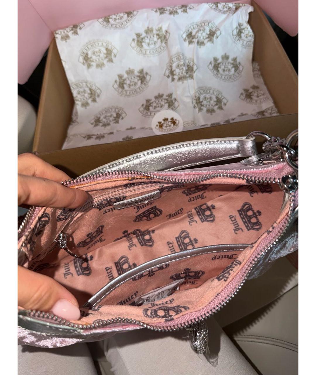 JUICY COUTURE Розовая сумка через плечо, фото 6