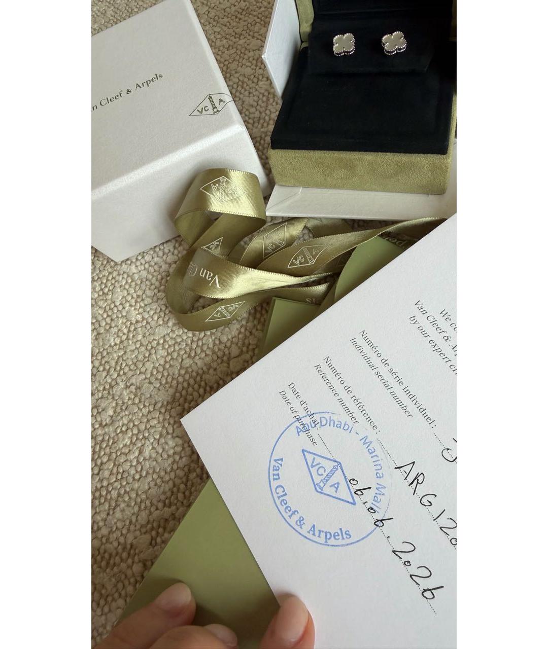 VAN CLEEF & ARPELS Белые серьги из белого золота, фото 4