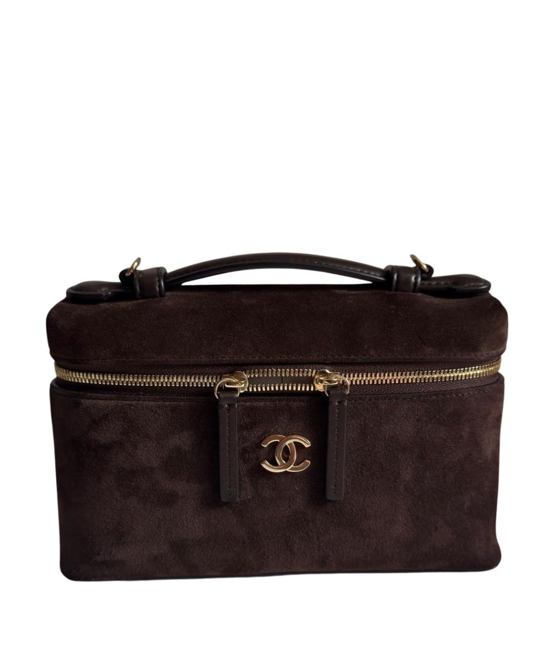 CHANEL Коричневая замшевая сумка через плечо, фото 1