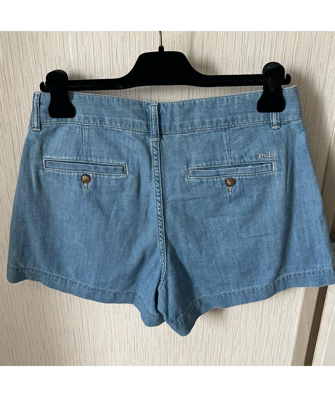 POLO RALPH LAUREN Голубые хлопковые шорты, фото 2