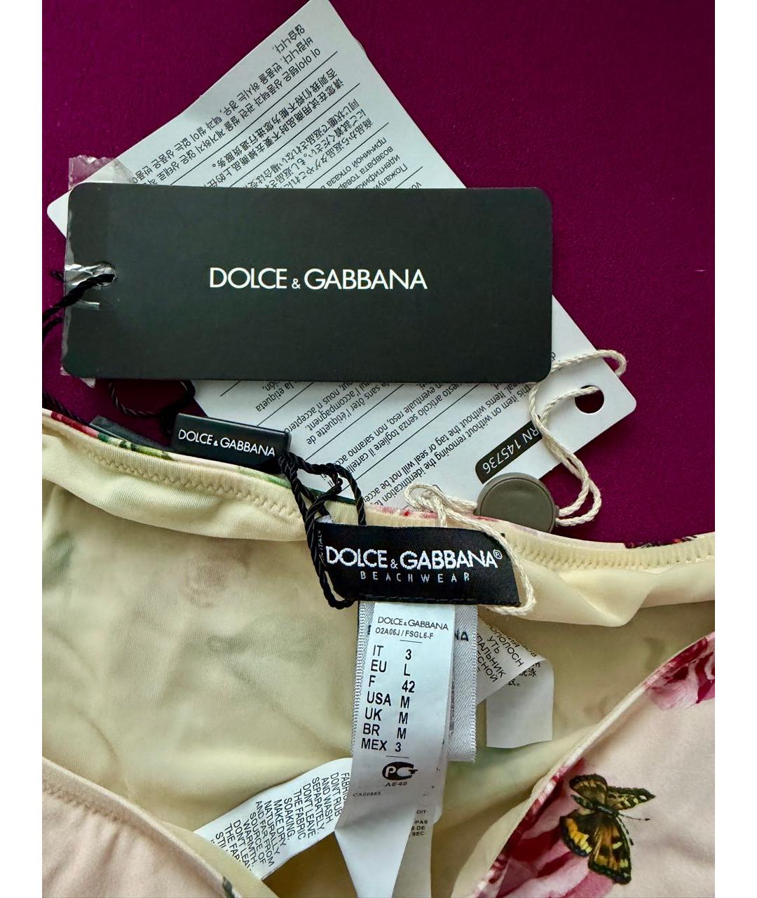 DOLCE&GABBANA Мульти полиамидовый купальник, фото 2