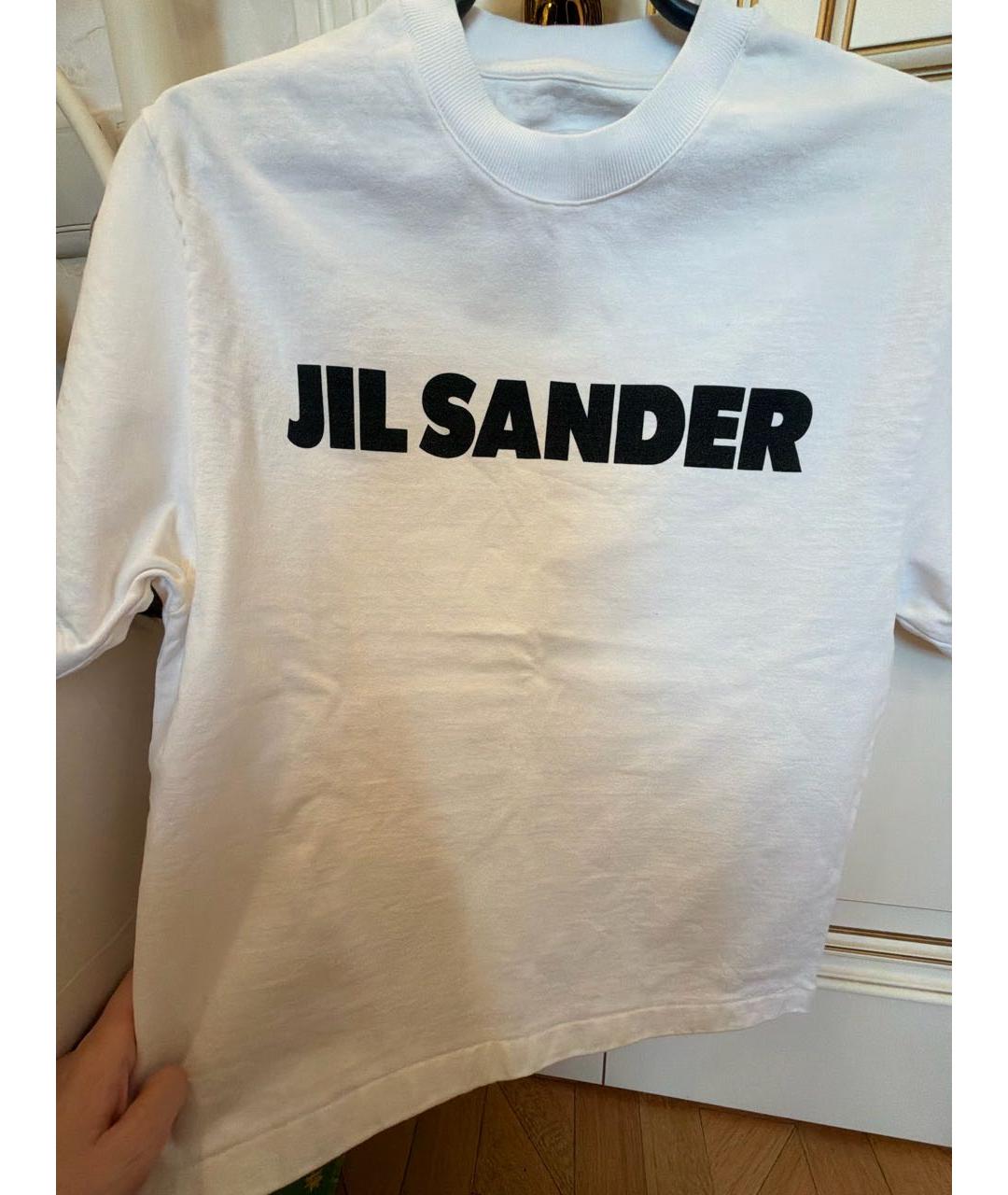 JIL SANDER Белая хлопковая футболка, фото 4