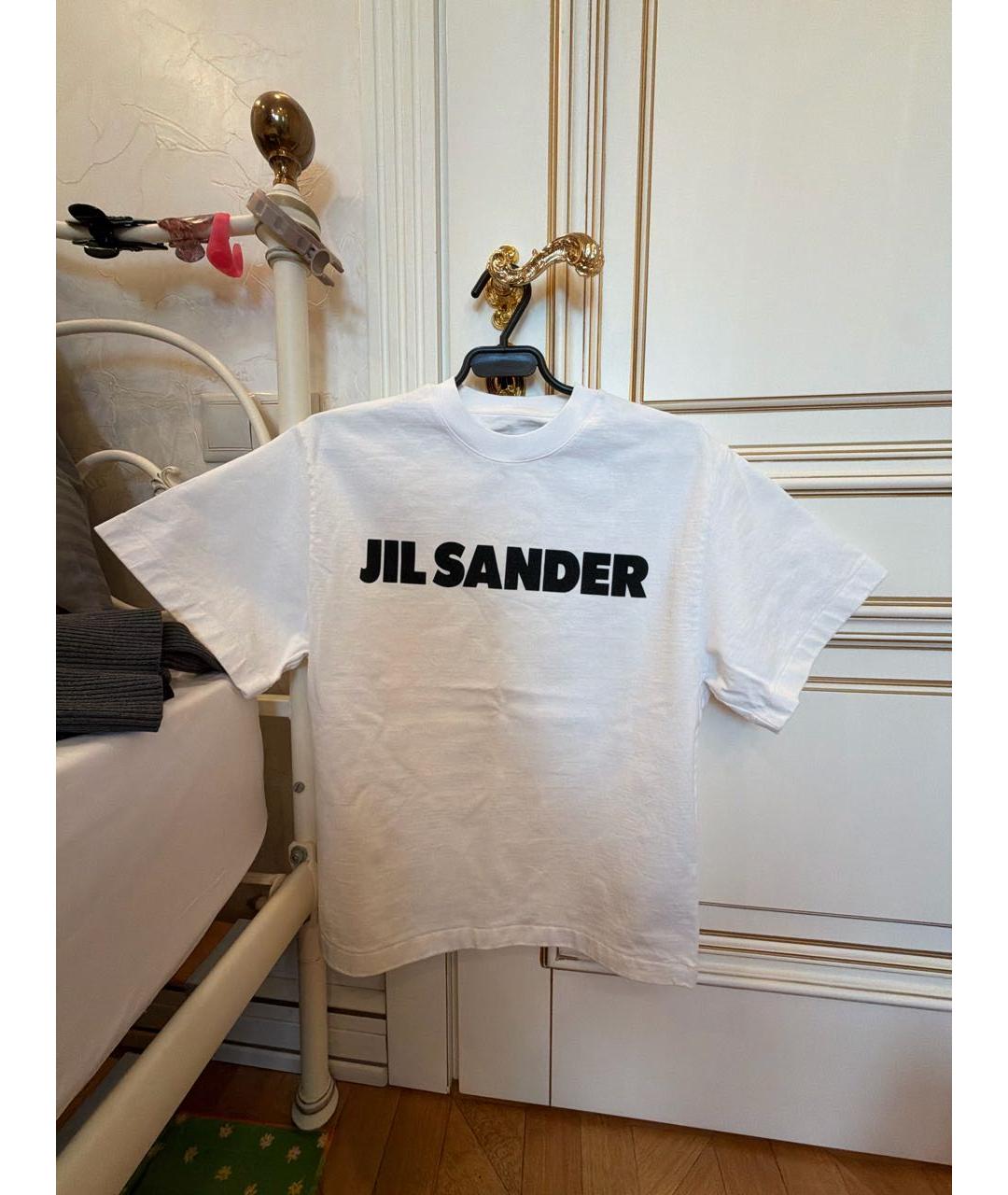 JIL SANDER Белая хлопковая футболка, фото 5