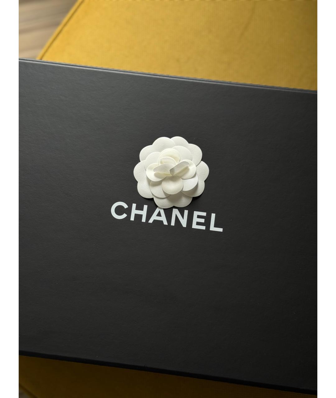 CHANEL Серая кожаная сумка с короткими ручками, фото 9