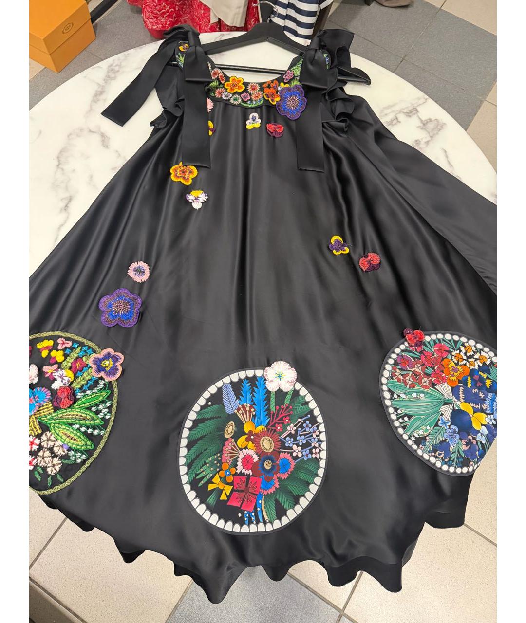 FENDI Черное вискозное вечернее платье, фото 3