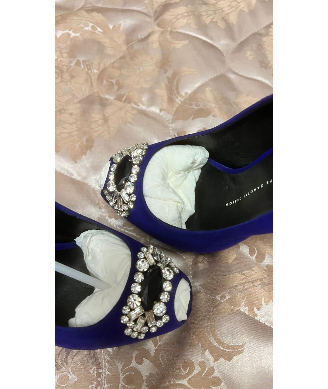 GIUSEPPE ZANOTTI DESIGN Синие замшевые туфли, фото 3