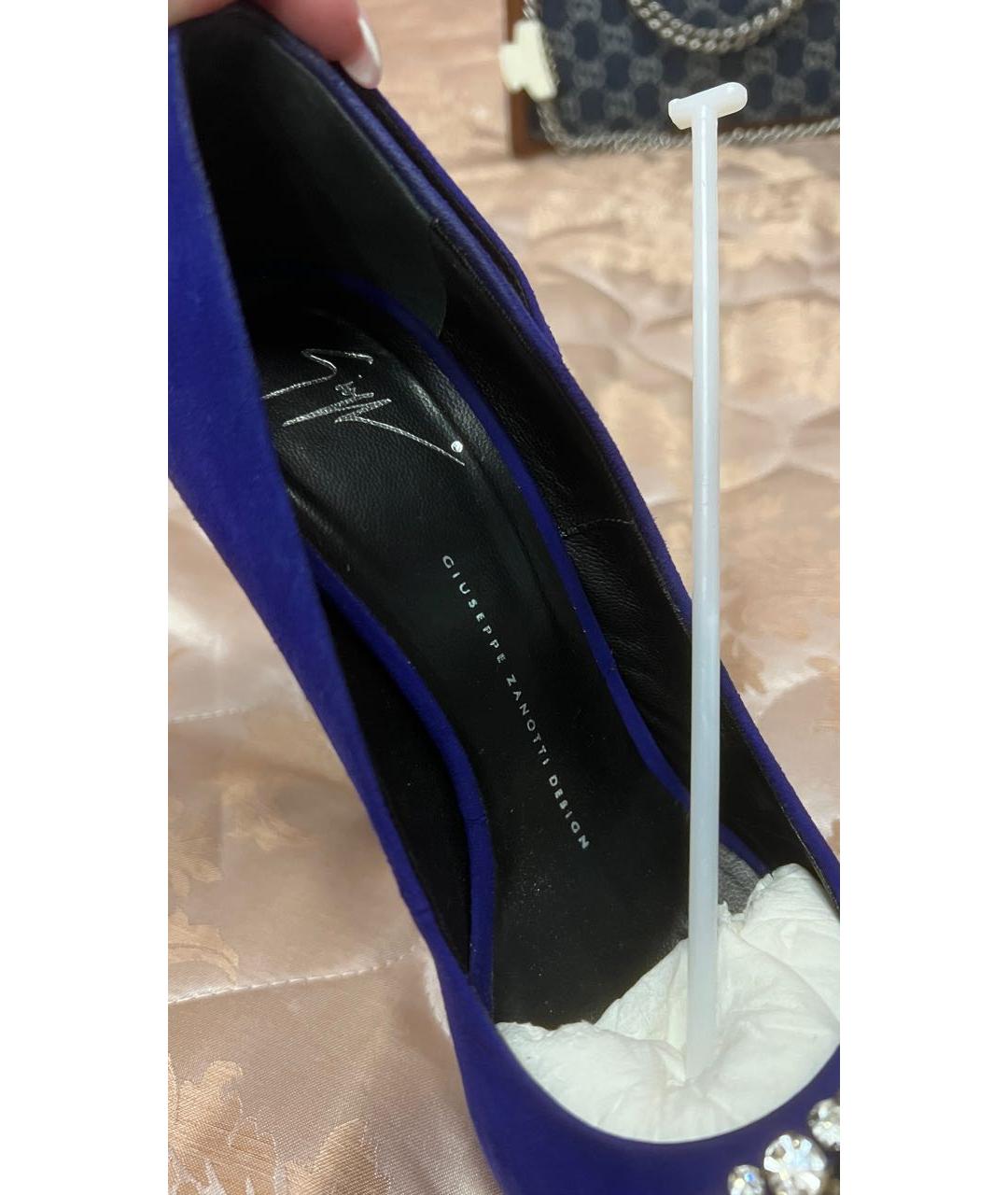 GIUSEPPE ZANOTTI DESIGN Синие замшевые туфли, фото 8