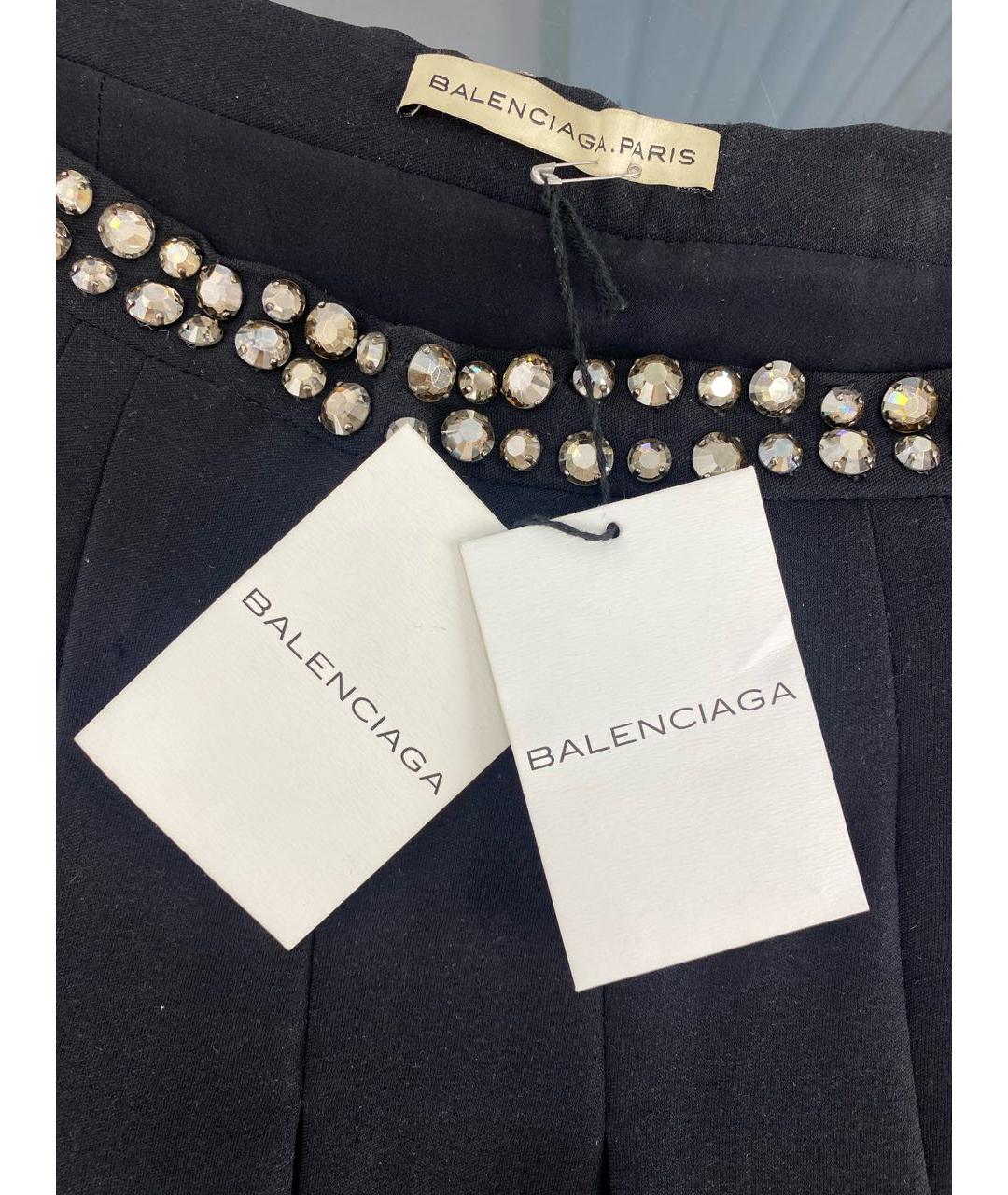 BALENCIAGA Черная шелковая юбка миди, фото 5