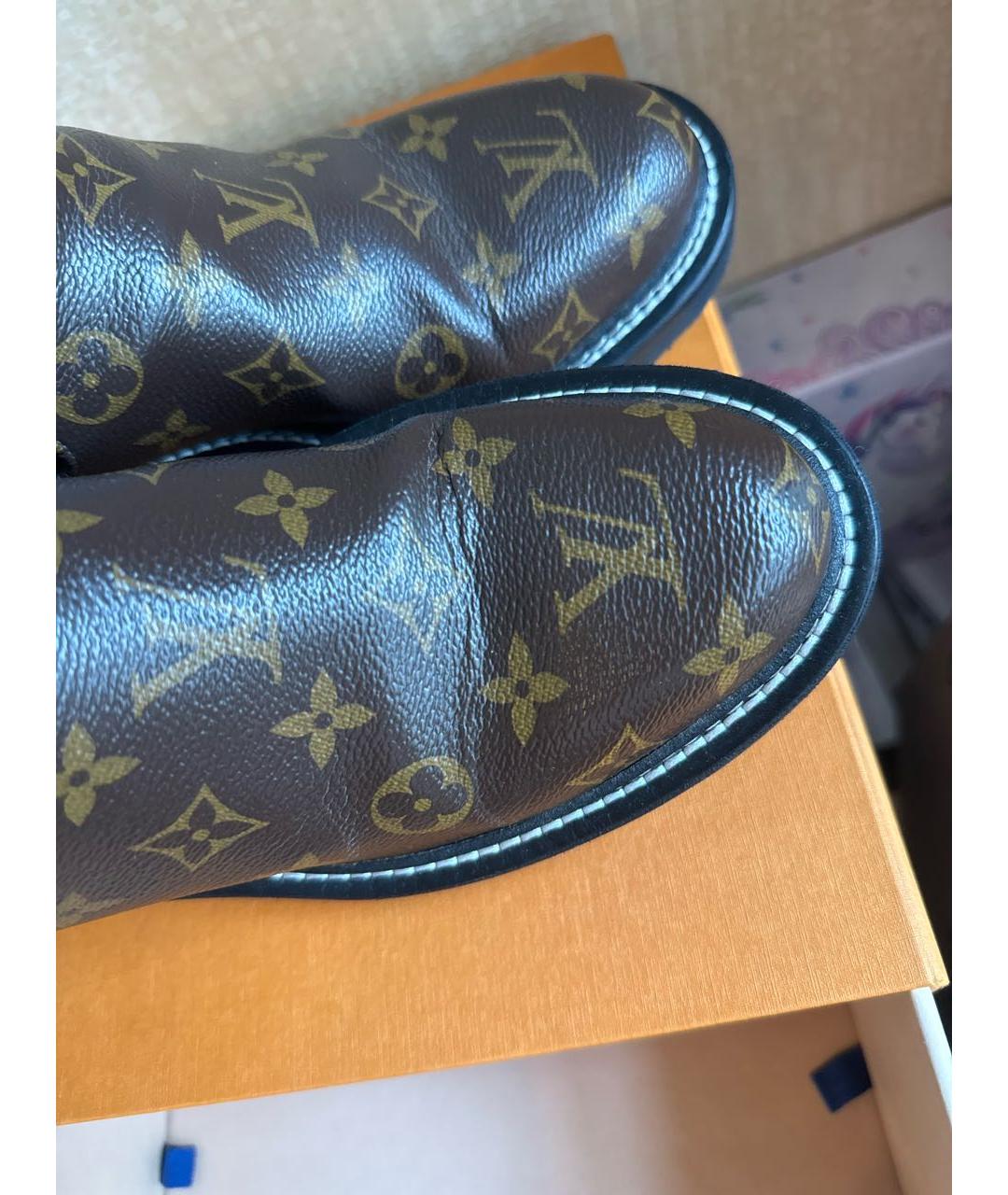 LOUIS VUITTON Коричневые ботинки, фото 6