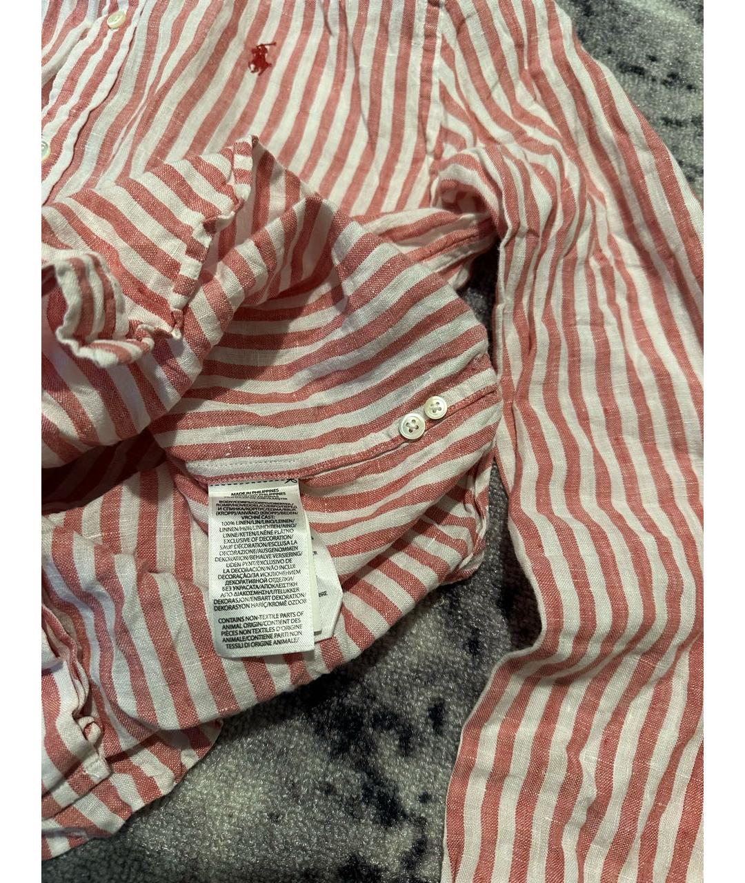 POLO RALPH LAUREN Розовая льняная рубашка, фото 6
