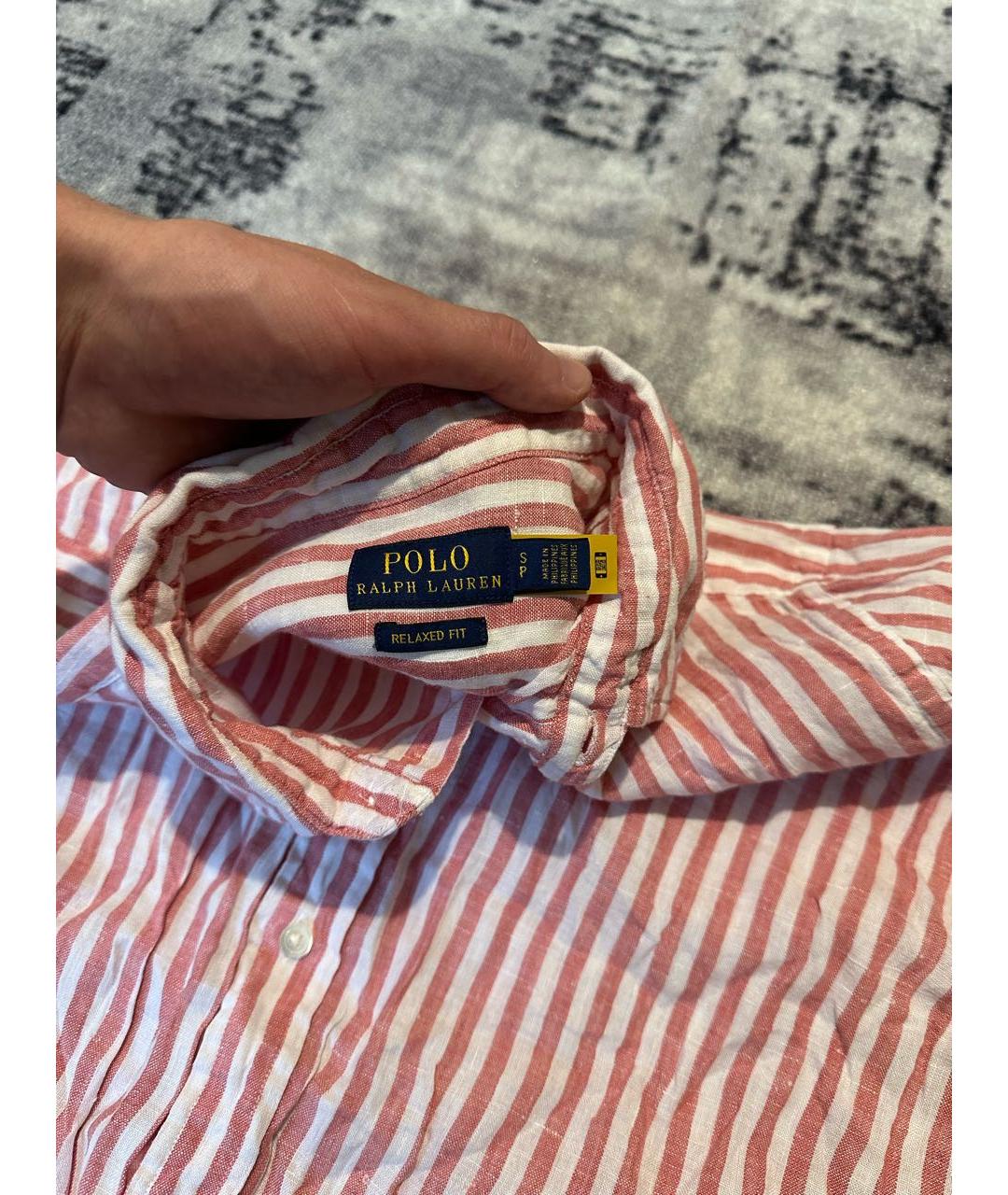 POLO RALPH LAUREN Розовая льняная рубашка, фото 4