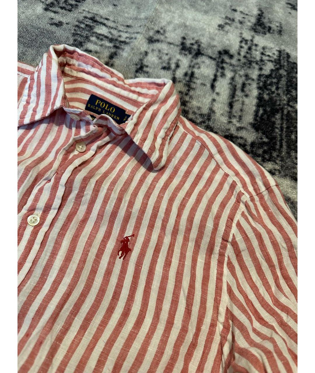 POLO RALPH LAUREN Розовая льняная рубашка, фото 3