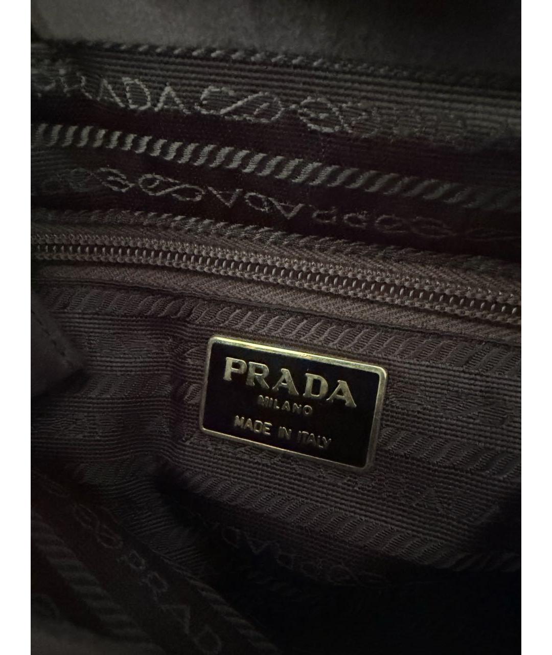 PRADA Коричневая сумка с короткими ручками, фото 6
