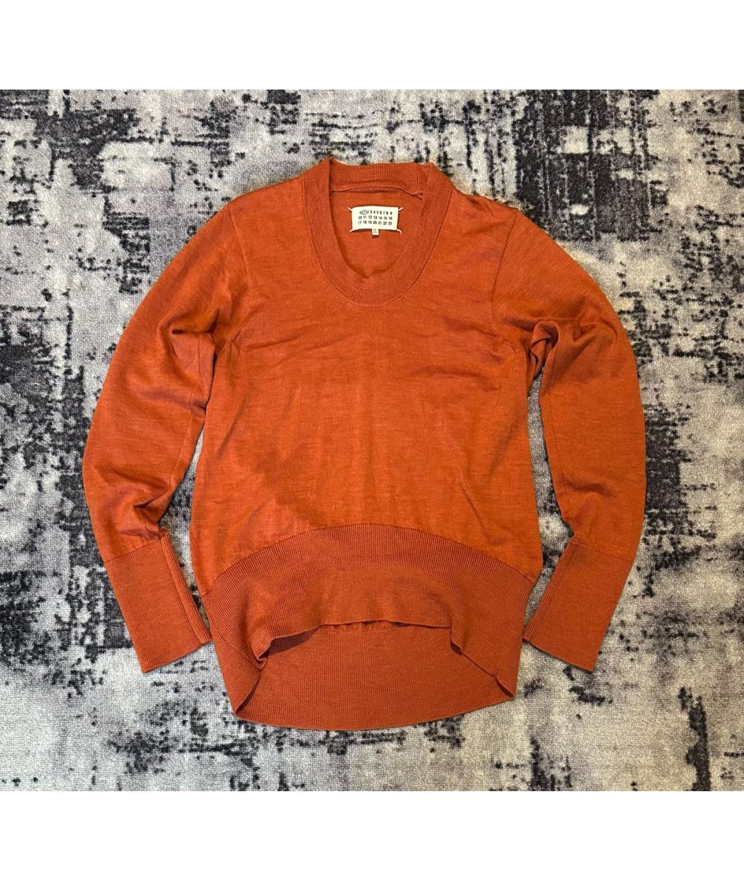 MAISON MARGIELA Оранжевый шерстяной джемпер / свитер, фото 9