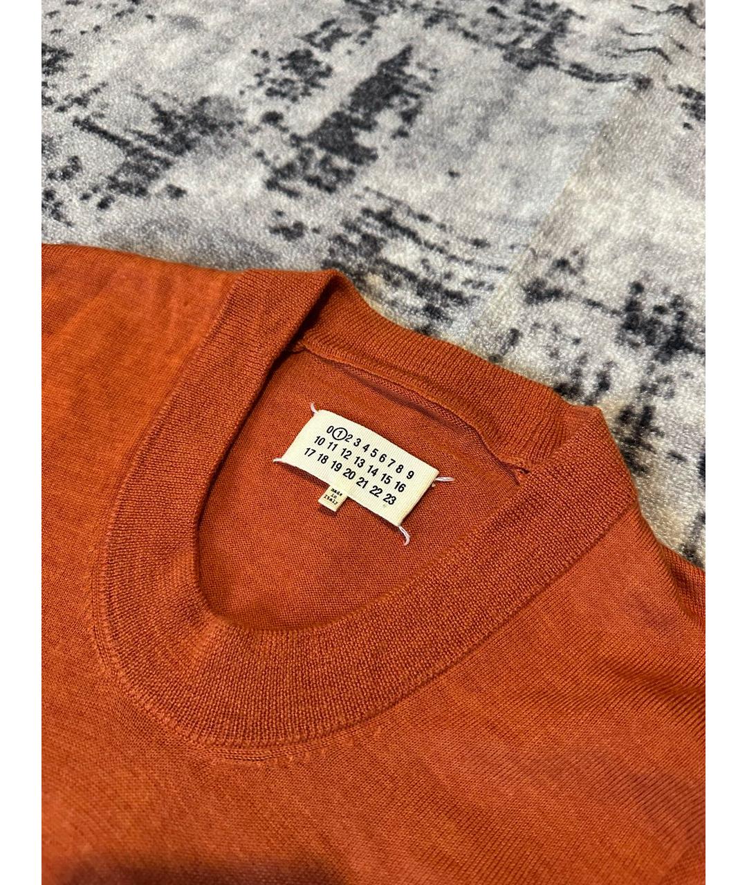 MAISON MARGIELA Оранжевый шерстяной джемпер / свитер, фото 5