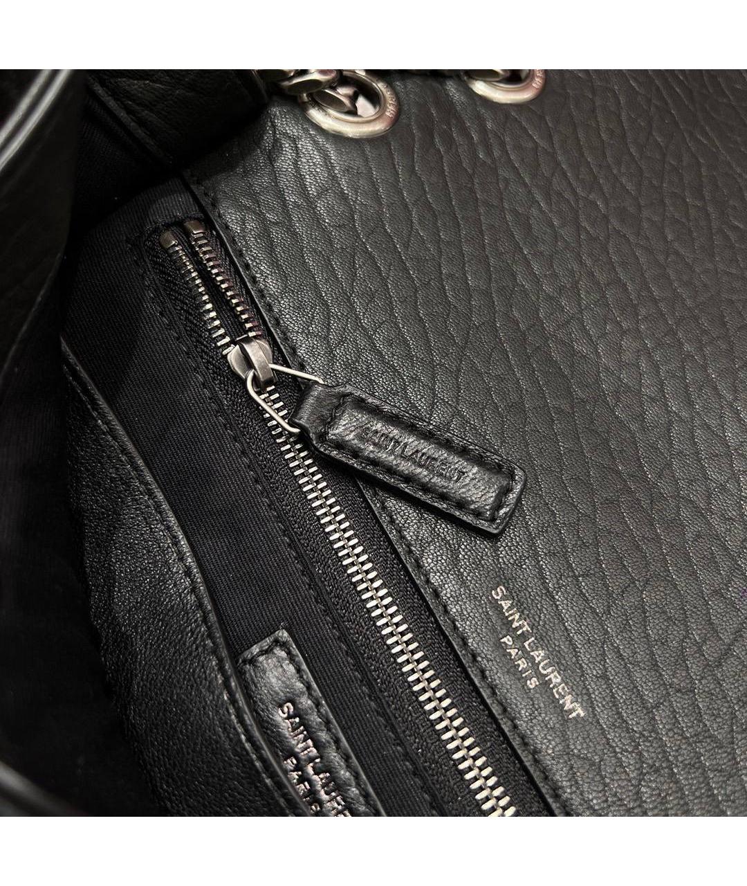 SAINT LAURENT Черная кожаная сумка через плечо, фото 7