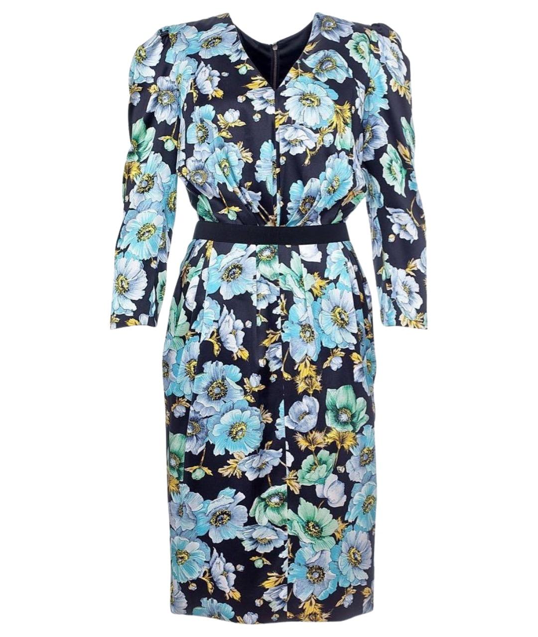 DOLCE&GABBANA Мульти шелковое платье, фото 1