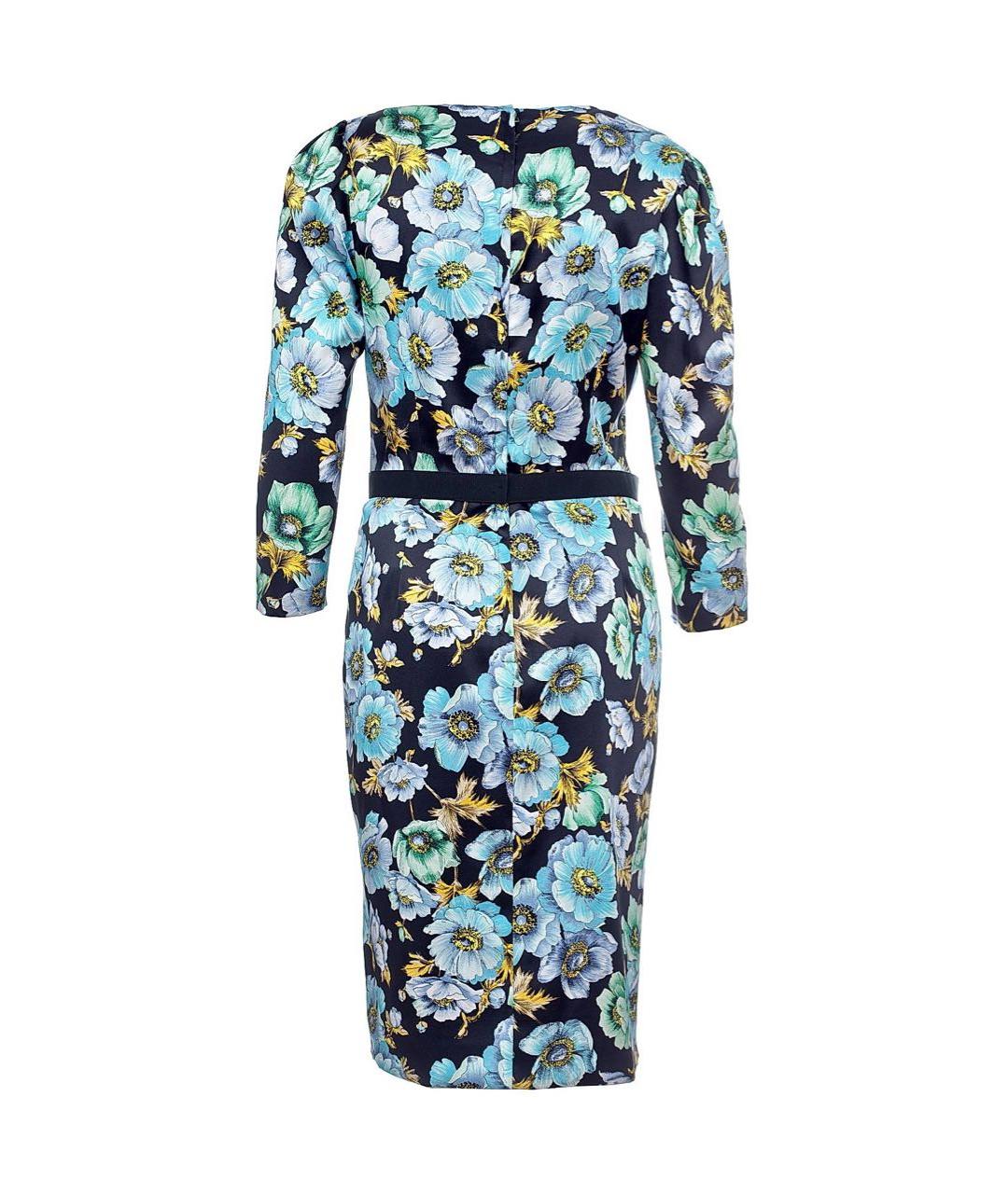 DOLCE&GABBANA Мульти шелковое платье, фото 2