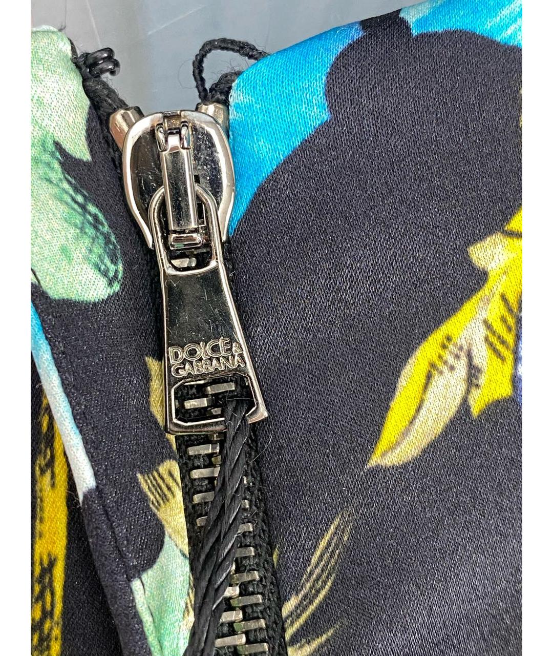 DOLCE&GABBANA Мульти шелковое платье, фото 4