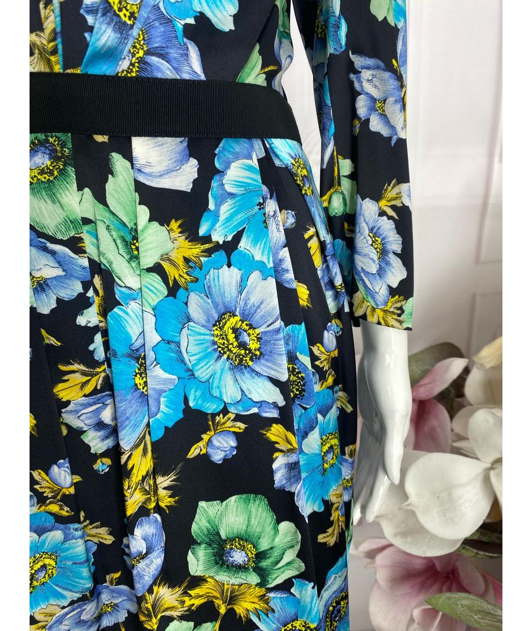DOLCE&GABBANA Мульти шелковое платье, фото 8