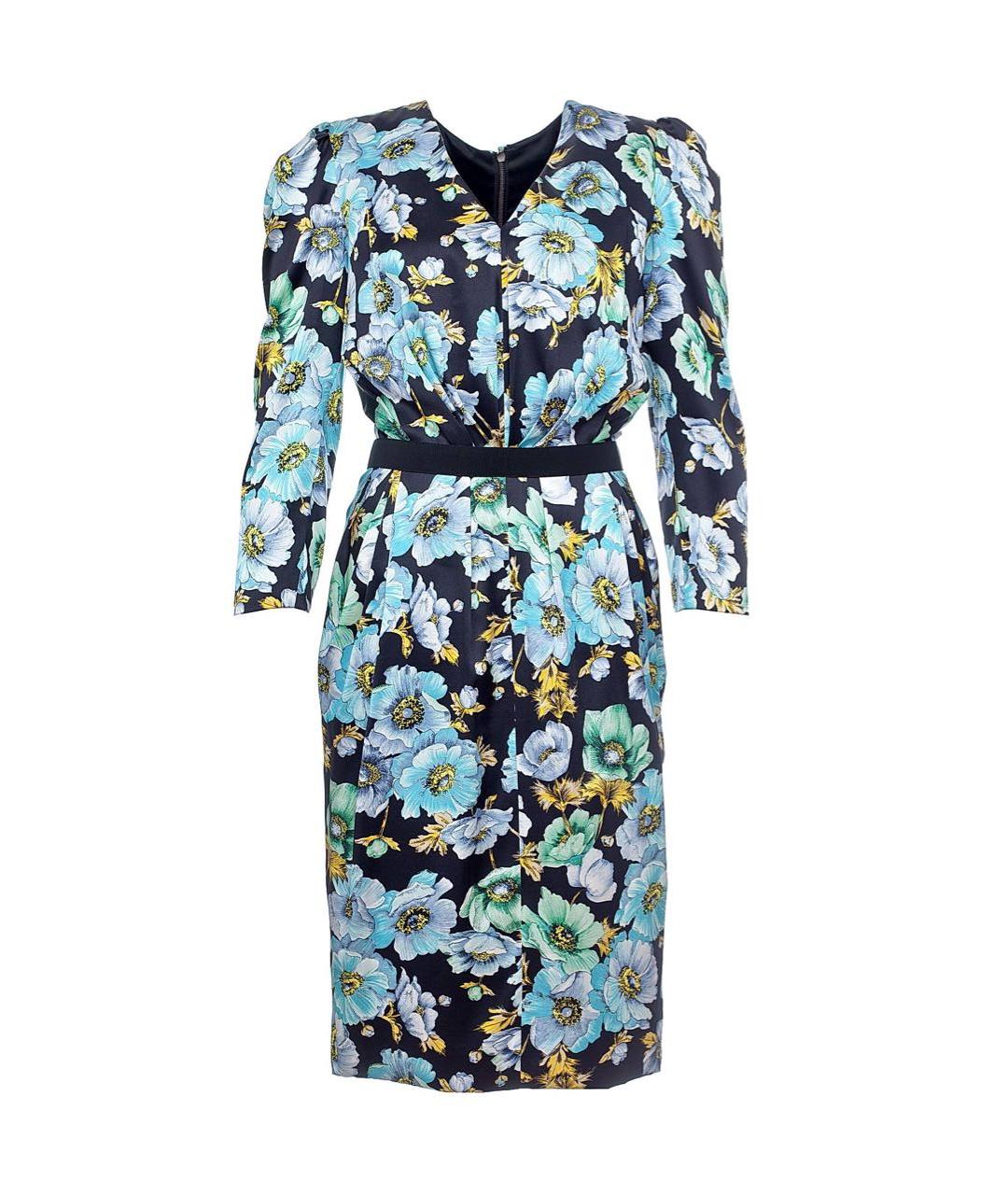 DOLCE&GABBANA Мульти шелковое платье, фото 9