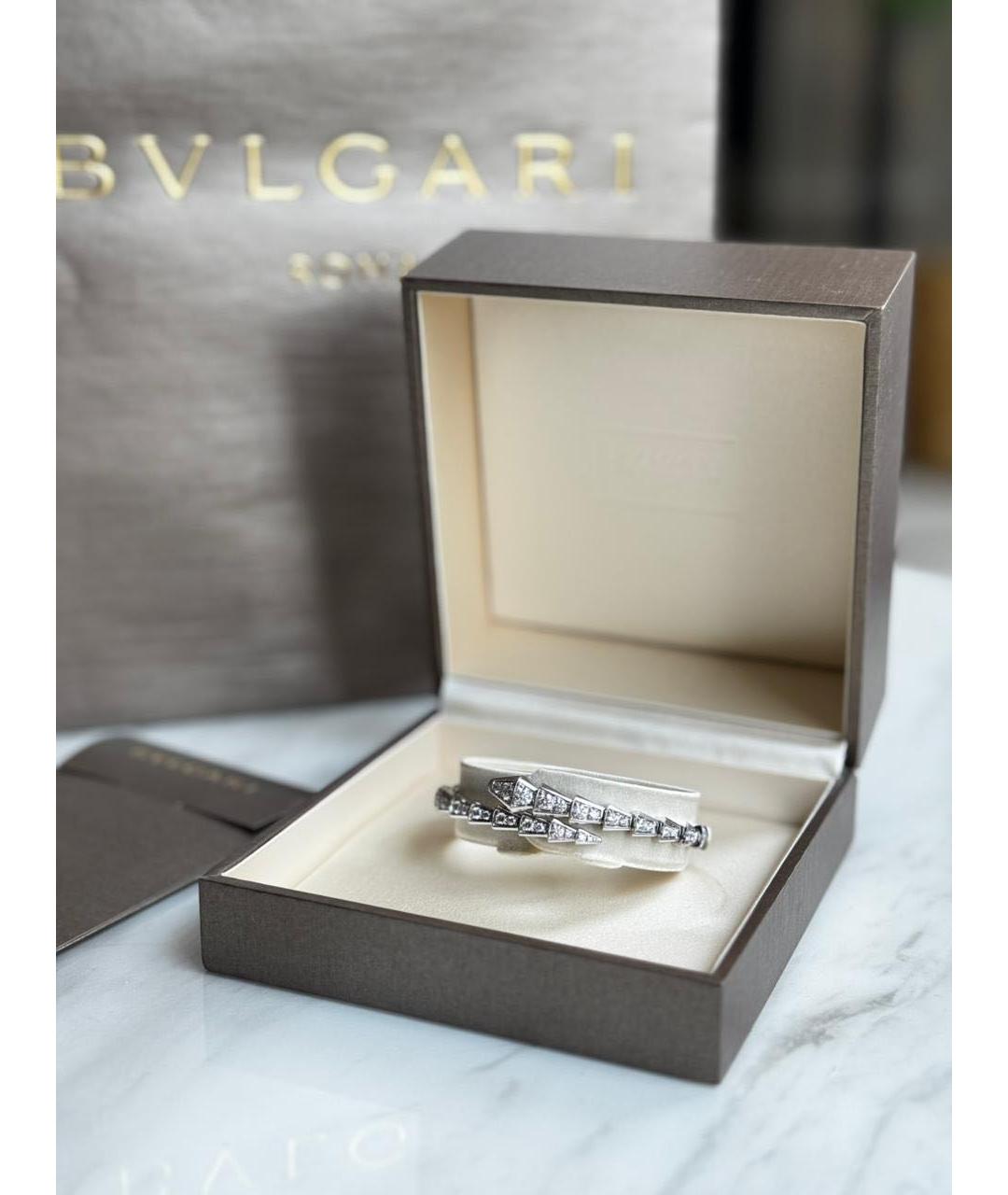 BVLGARI Серебряный браслет из белого золота, фото 5