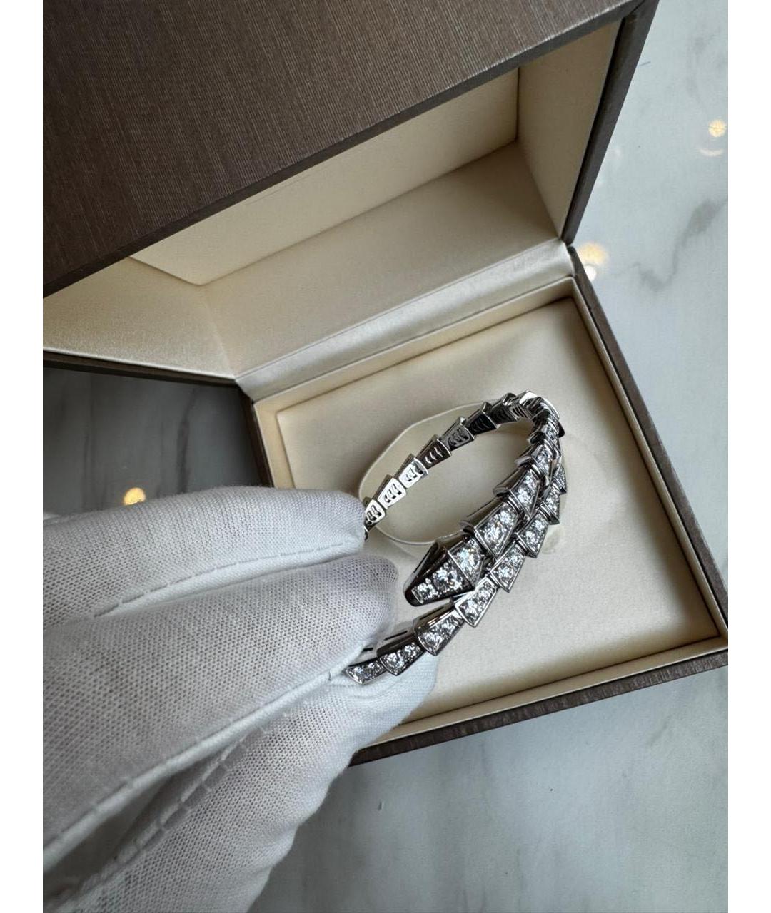 BVLGARI Серебряный браслет из белого золота, фото 3