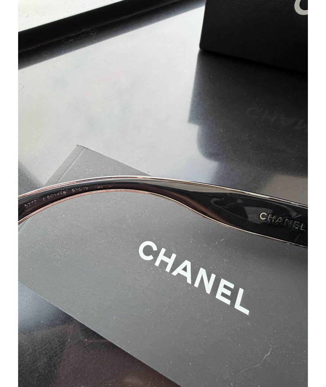 CHANEL Черные пластиковые солнцезащитные очки, фото 6