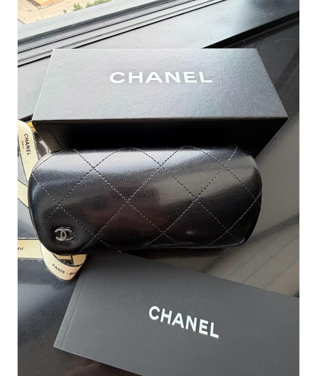 CHANEL Черные пластиковые солнцезащитные очки, фото 8