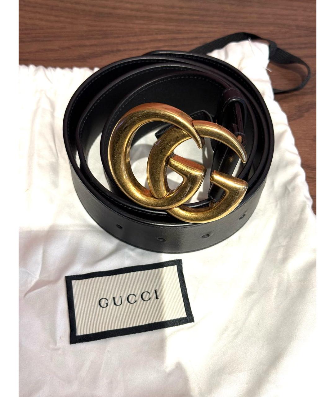 GUCCI Черный кожаный ремень, фото 6