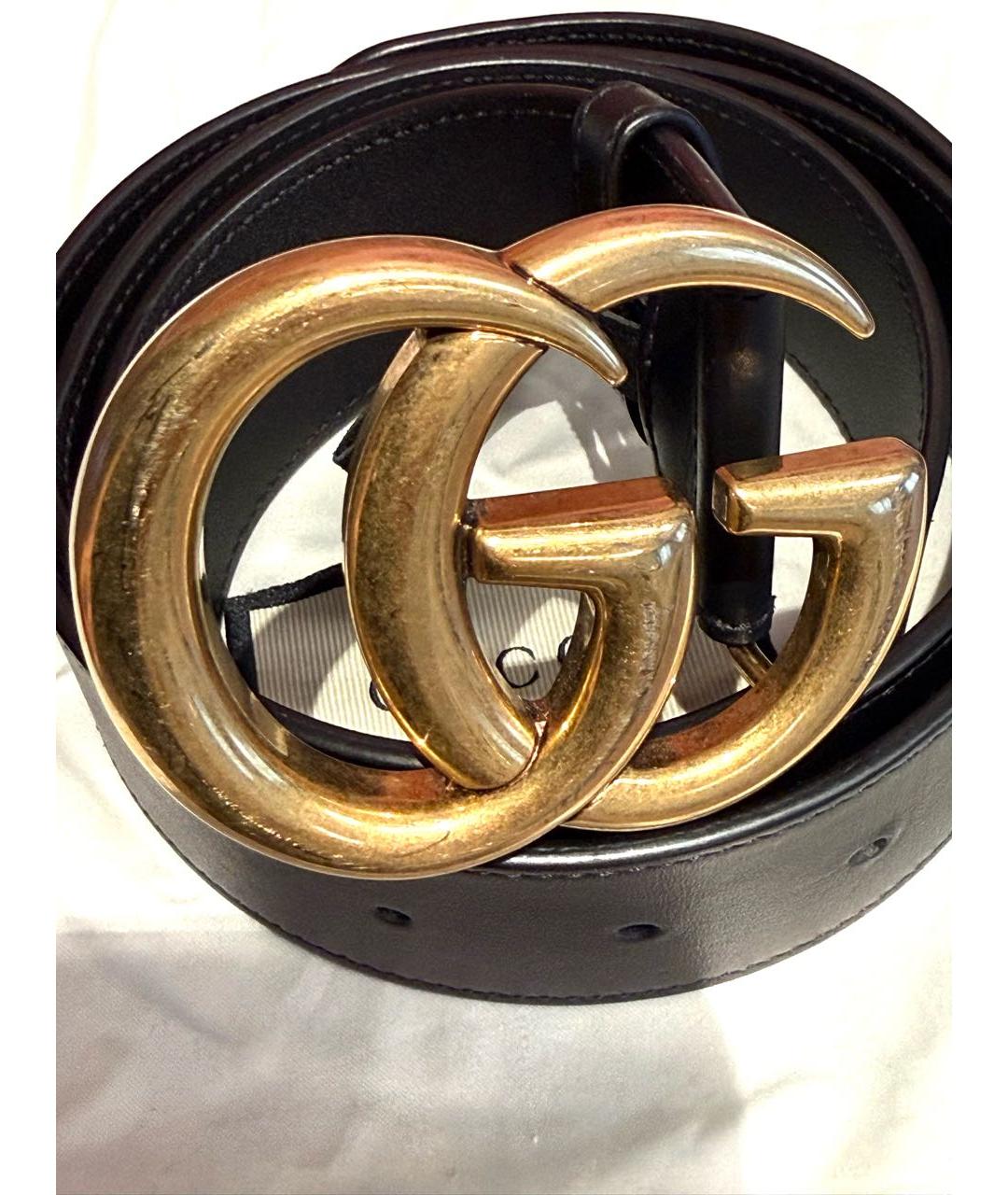 GUCCI Черный кожаный ремень, фото 4