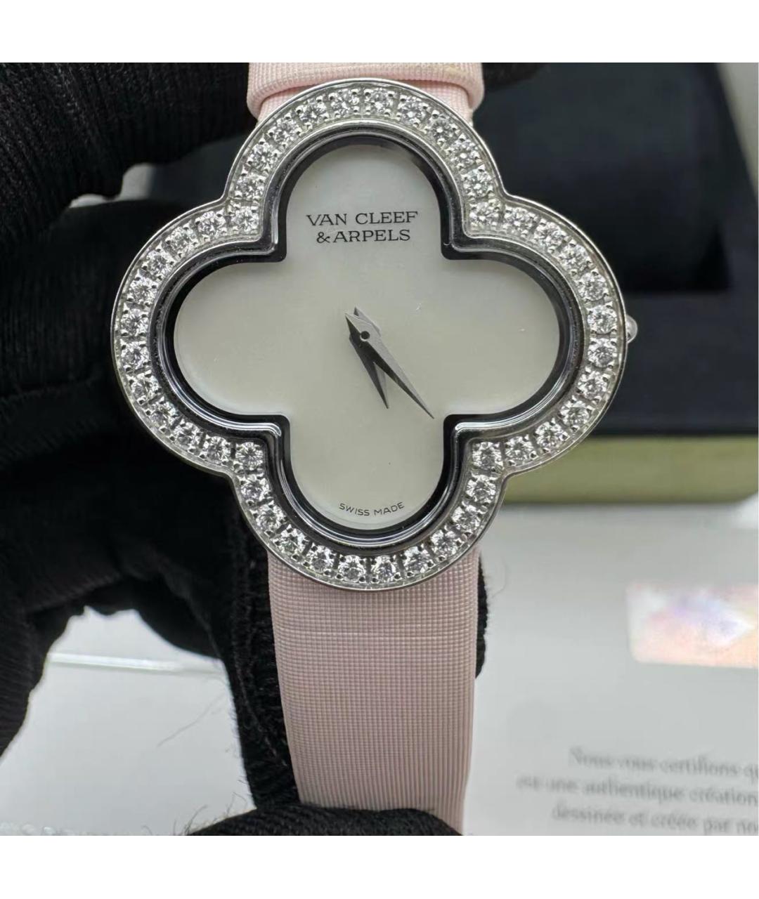 VAN CLEEF & ARPELS Розовые часы из белого золота, фото 3