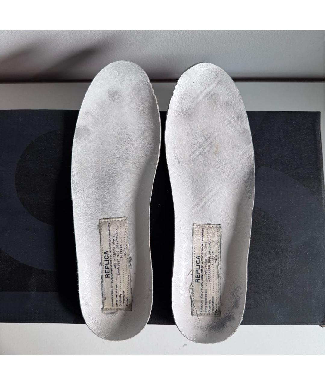 MAISON MARGIELA Белые кожаные кеды, фото 7