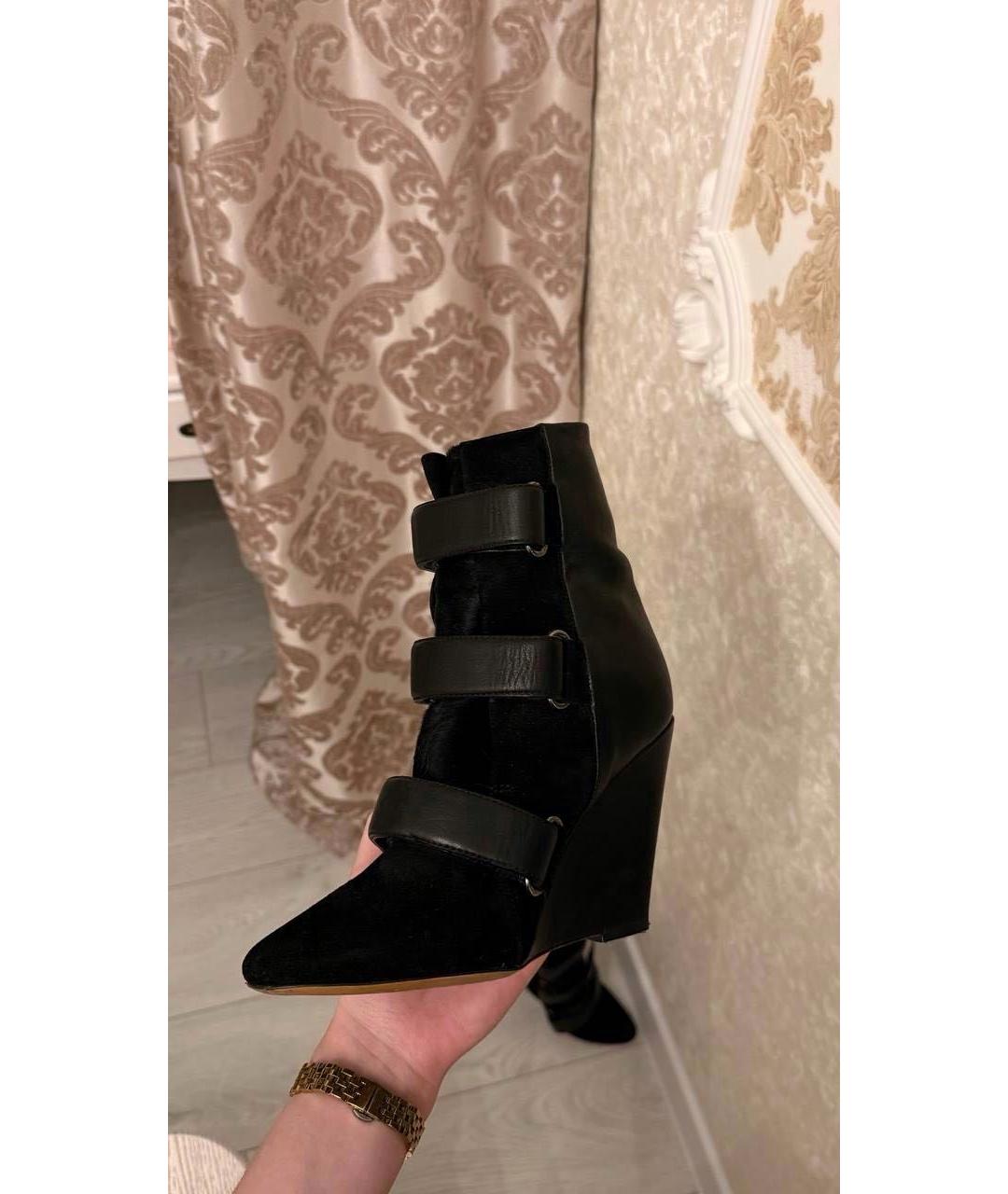 ISABEL MARANT Черные кожаные ботильоны, фото 2