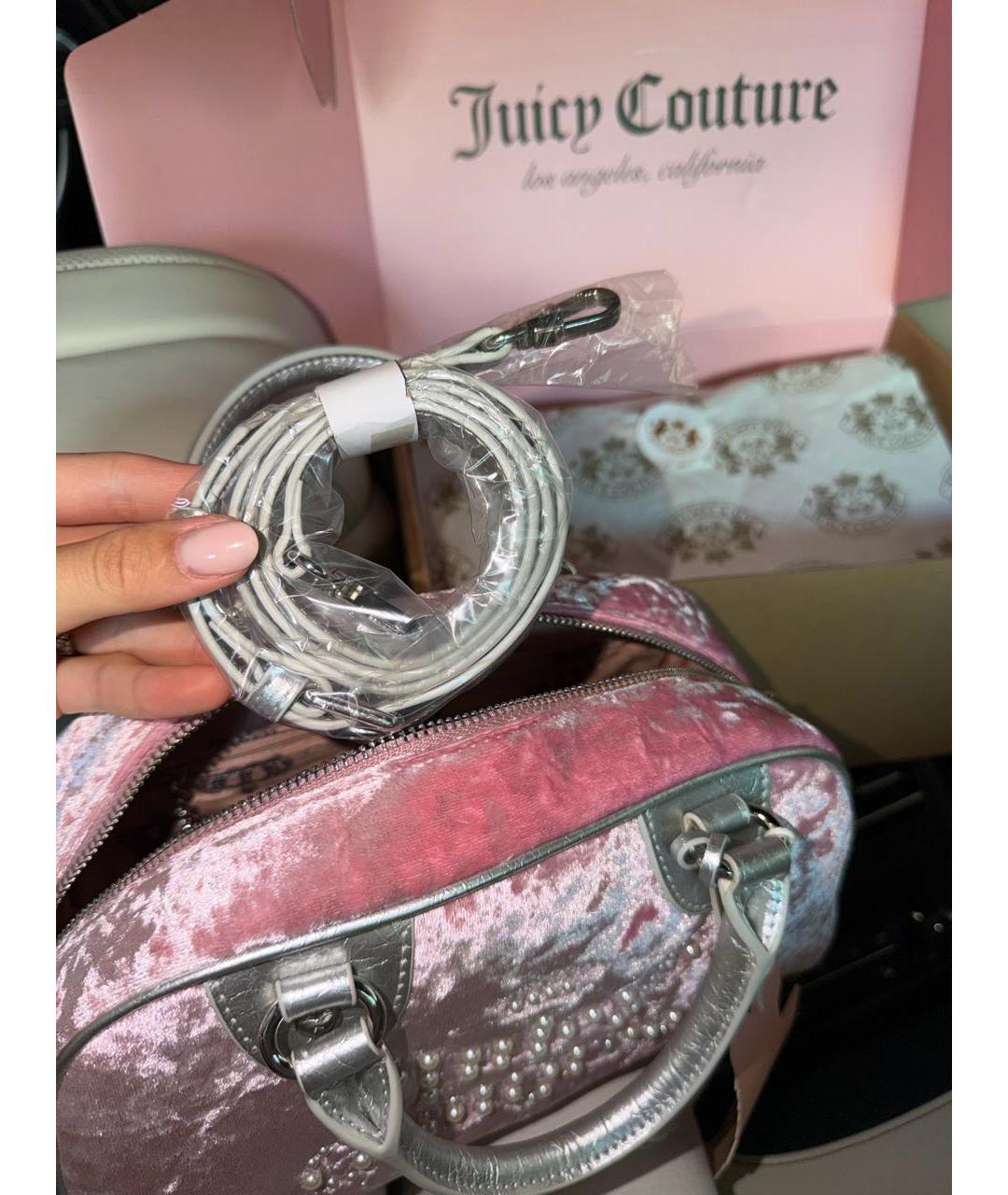 JUICY COUTURE Розовая сумка с короткими ручками, фото 6