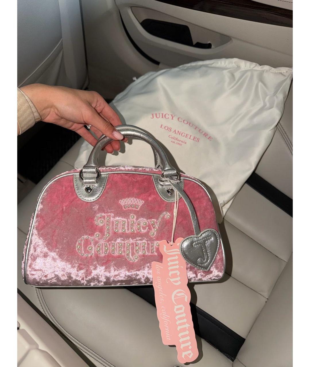 JUICY COUTURE Розовая сумка с короткими ручками, фото 9