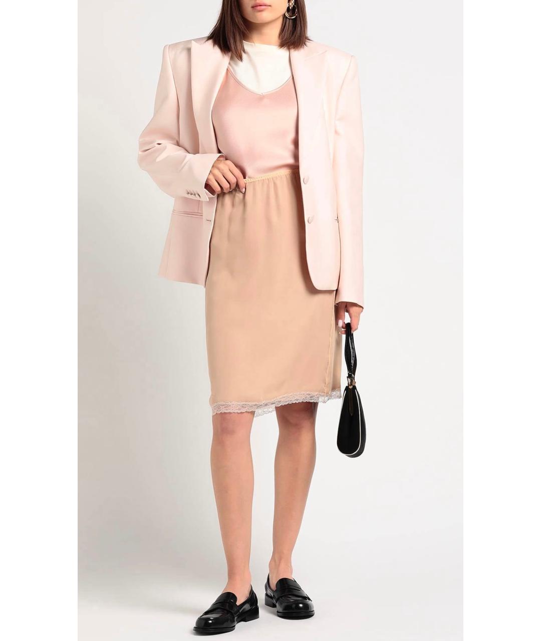 GUCCI Бежевая ацетатная юбка миди, фото 2
