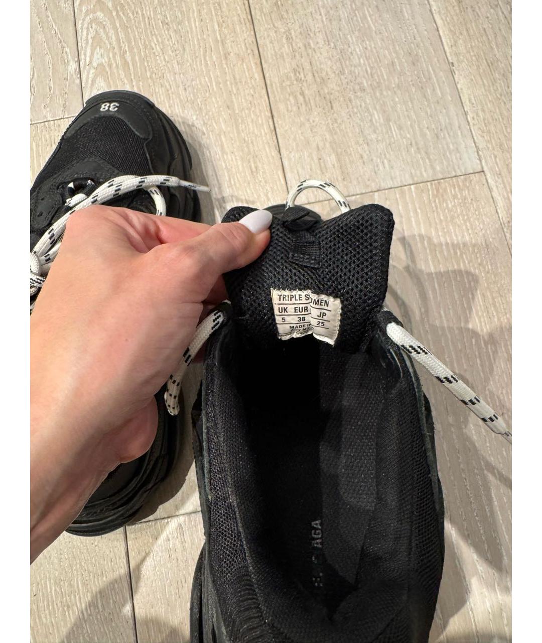 BALENCIAGA Черные текстильные кеды, фото 6
