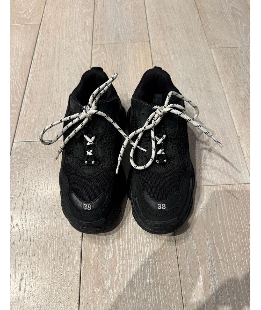 BALENCIAGA Черные текстильные кеды, фото 2