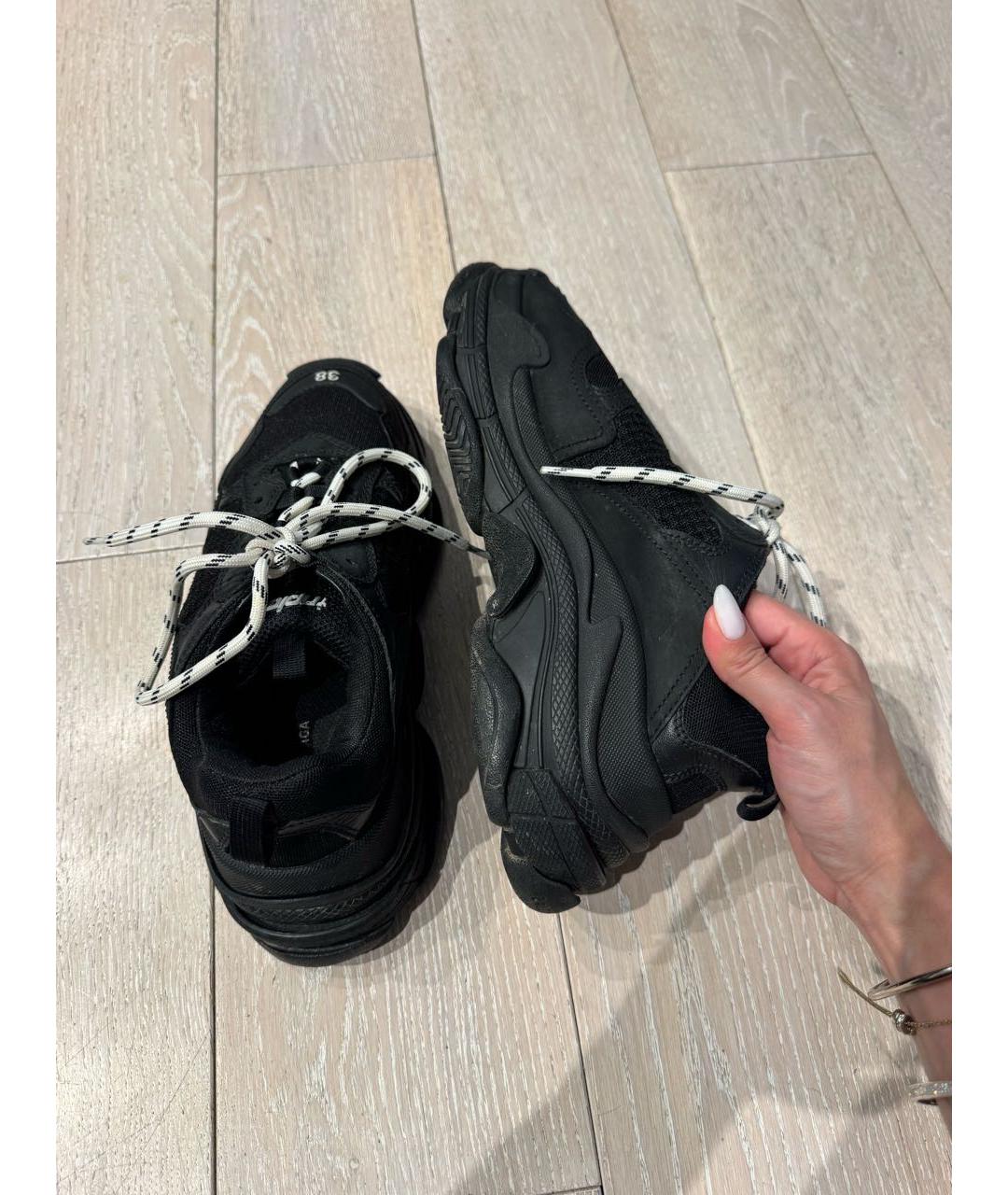 BALENCIAGA Черные текстильные кеды, фото 5