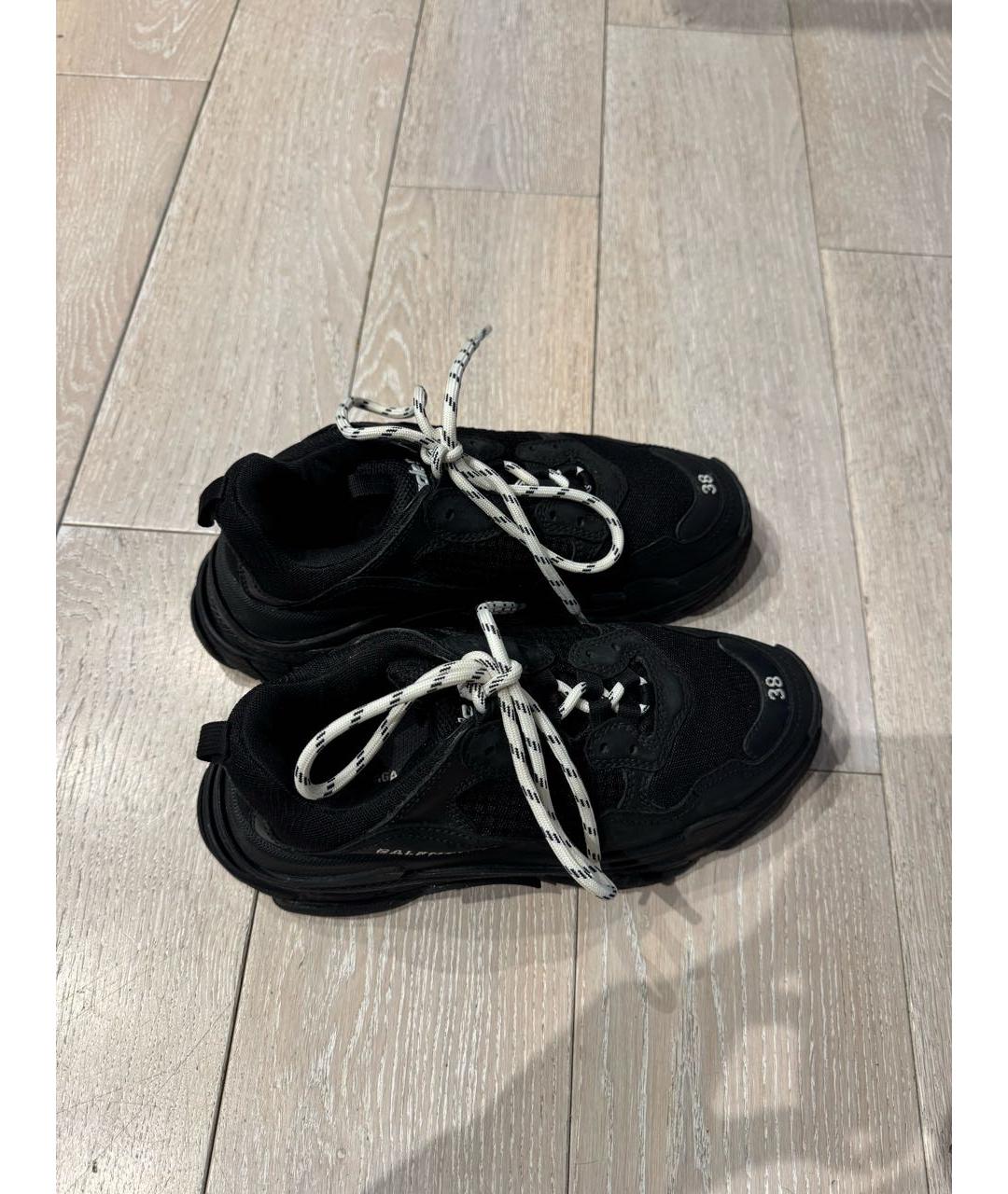 BALENCIAGA Черные текстильные кеды, фото 8
