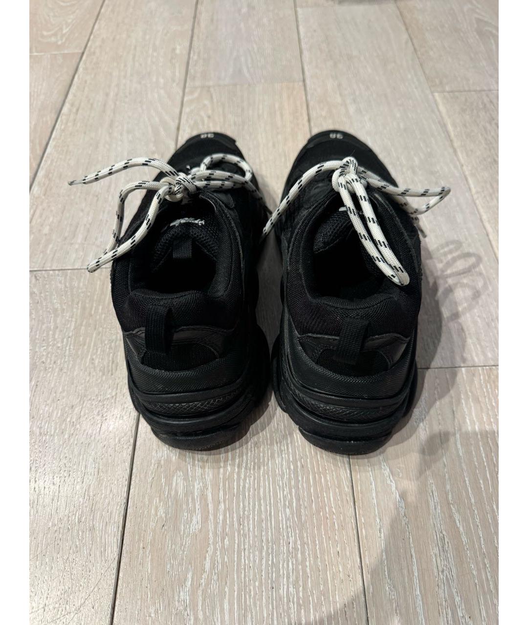 BALENCIAGA Черные текстильные кеды, фото 3