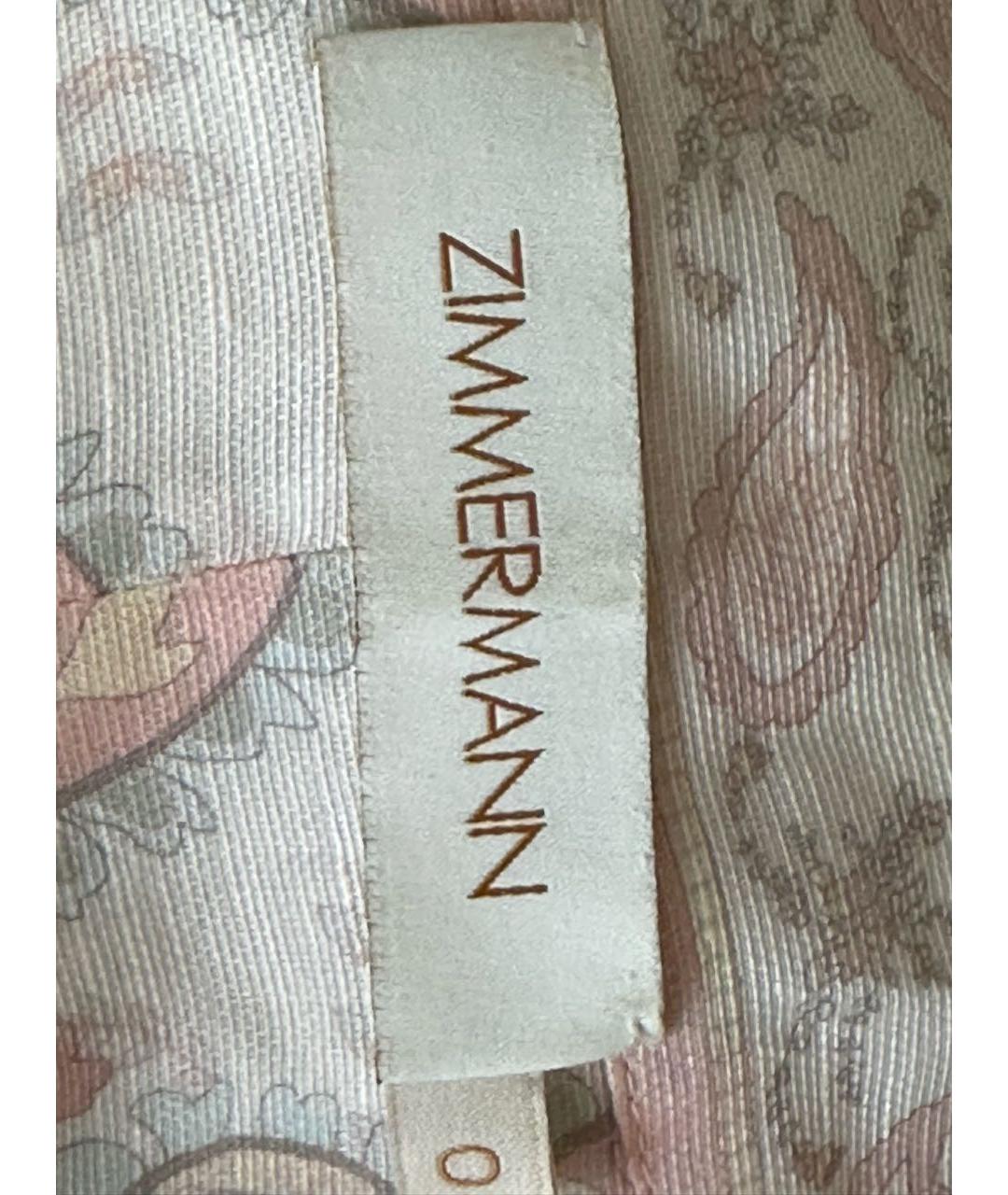 ZIMMERMANN Бежевое льняное коктейльное платье, фото 3