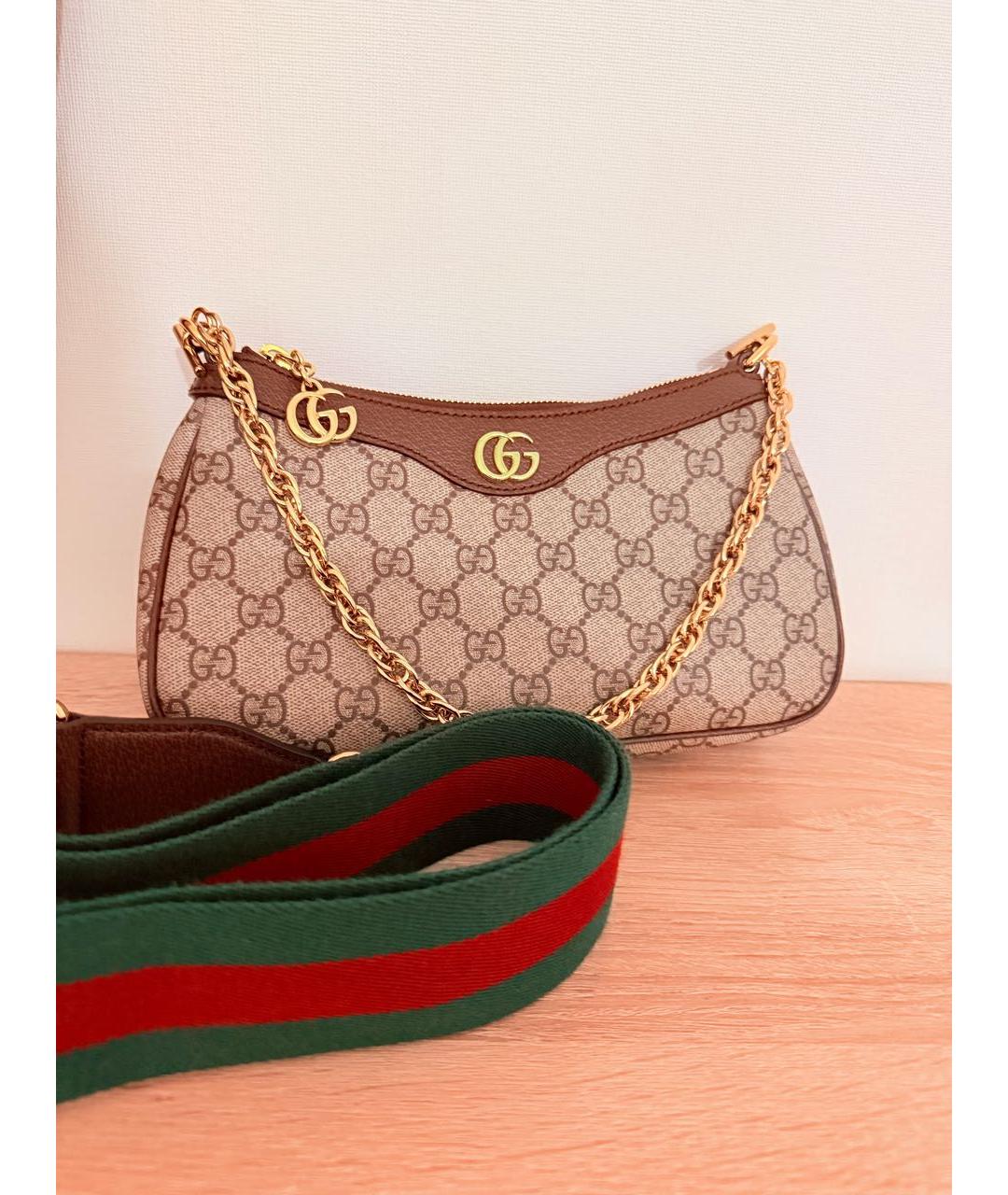 GUCCI Бежевая сумка с короткими ручками, фото 2