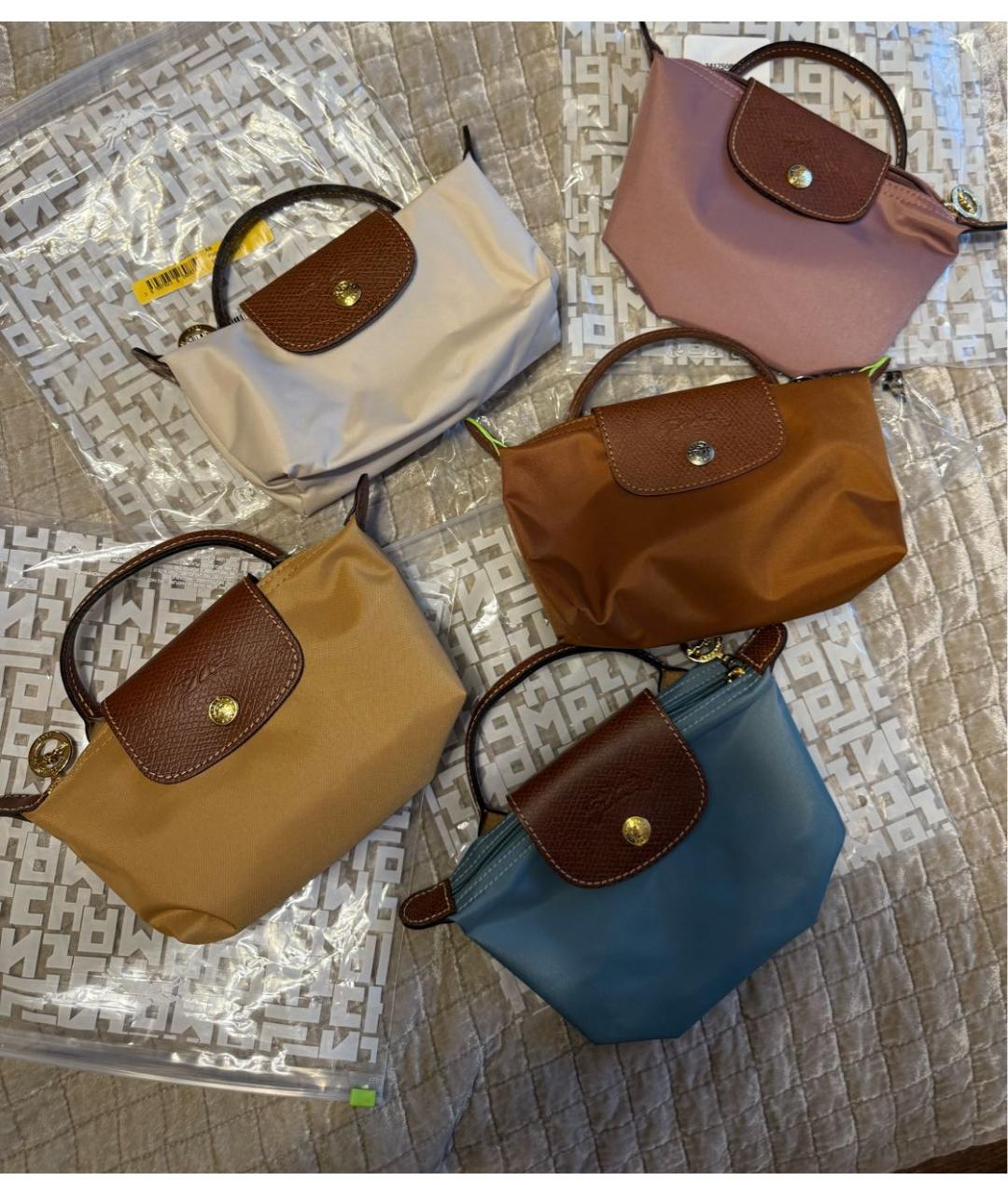 LONGCHAMP Голубая сумка с короткими ручками, фото 6