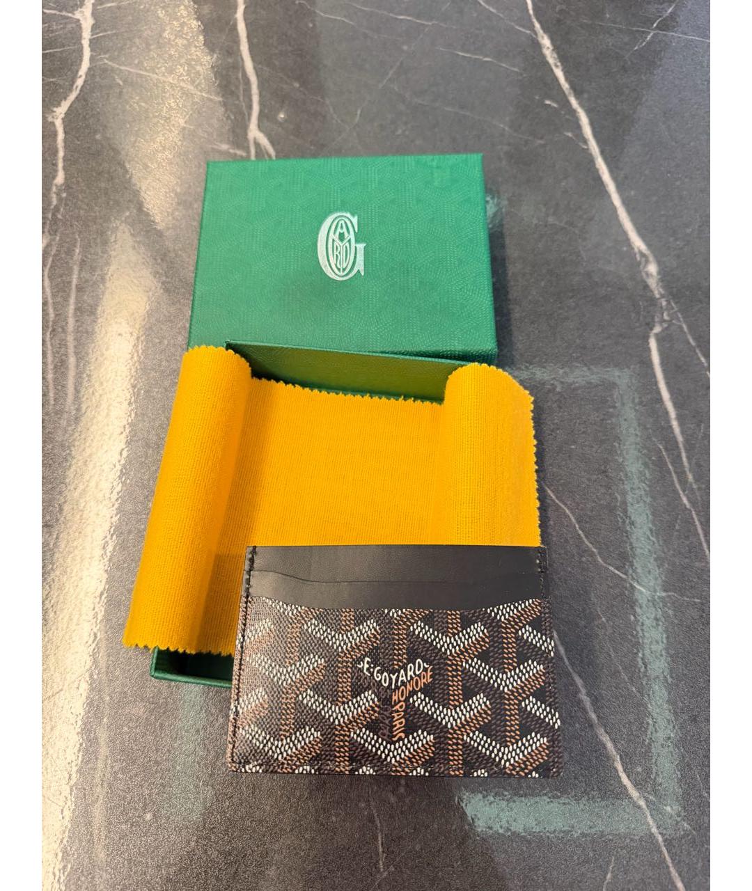 GOYARD Черный кожаный кардхолдер, фото 2