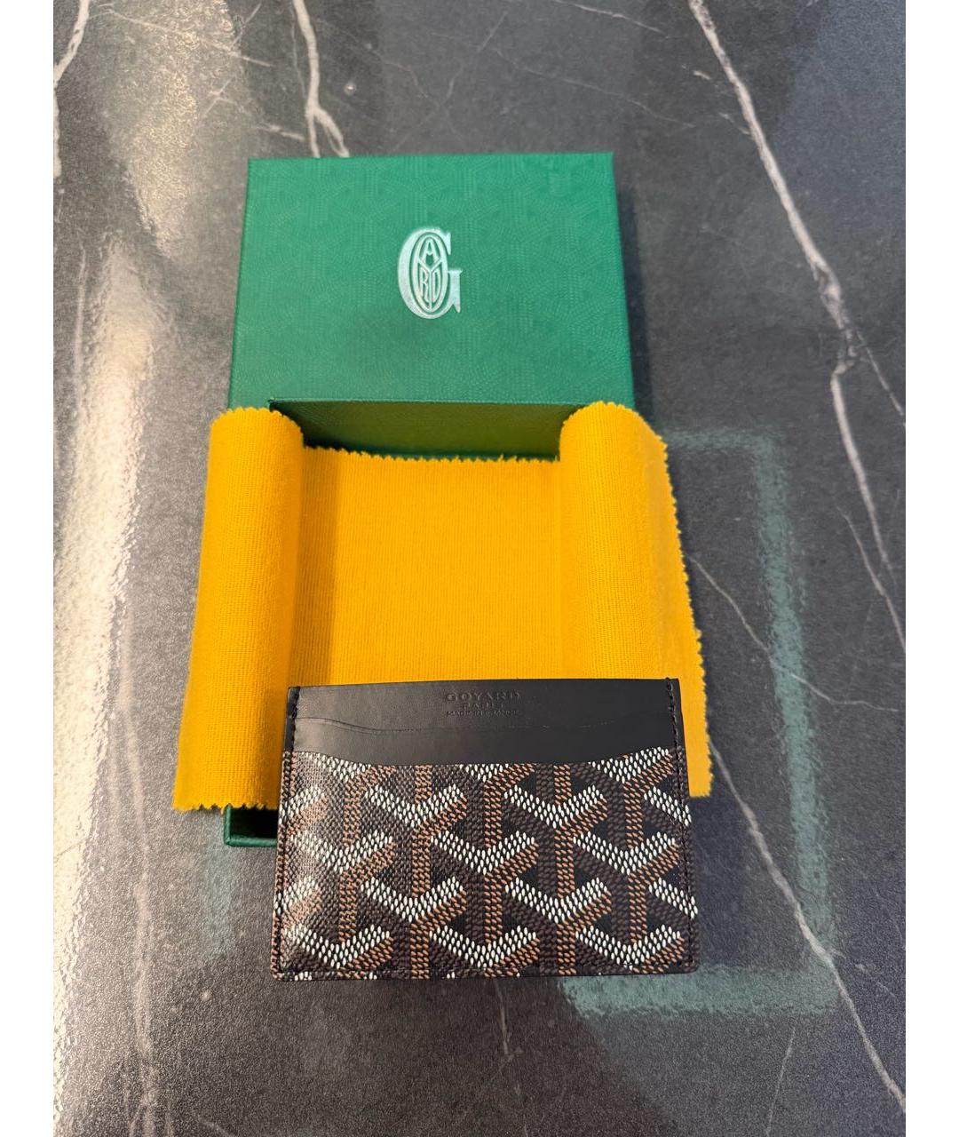 GOYARD Черный кожаный кардхолдер, фото 5